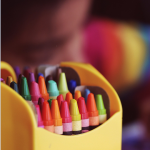 close up of crayons