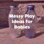 glitter bottles messy play idea